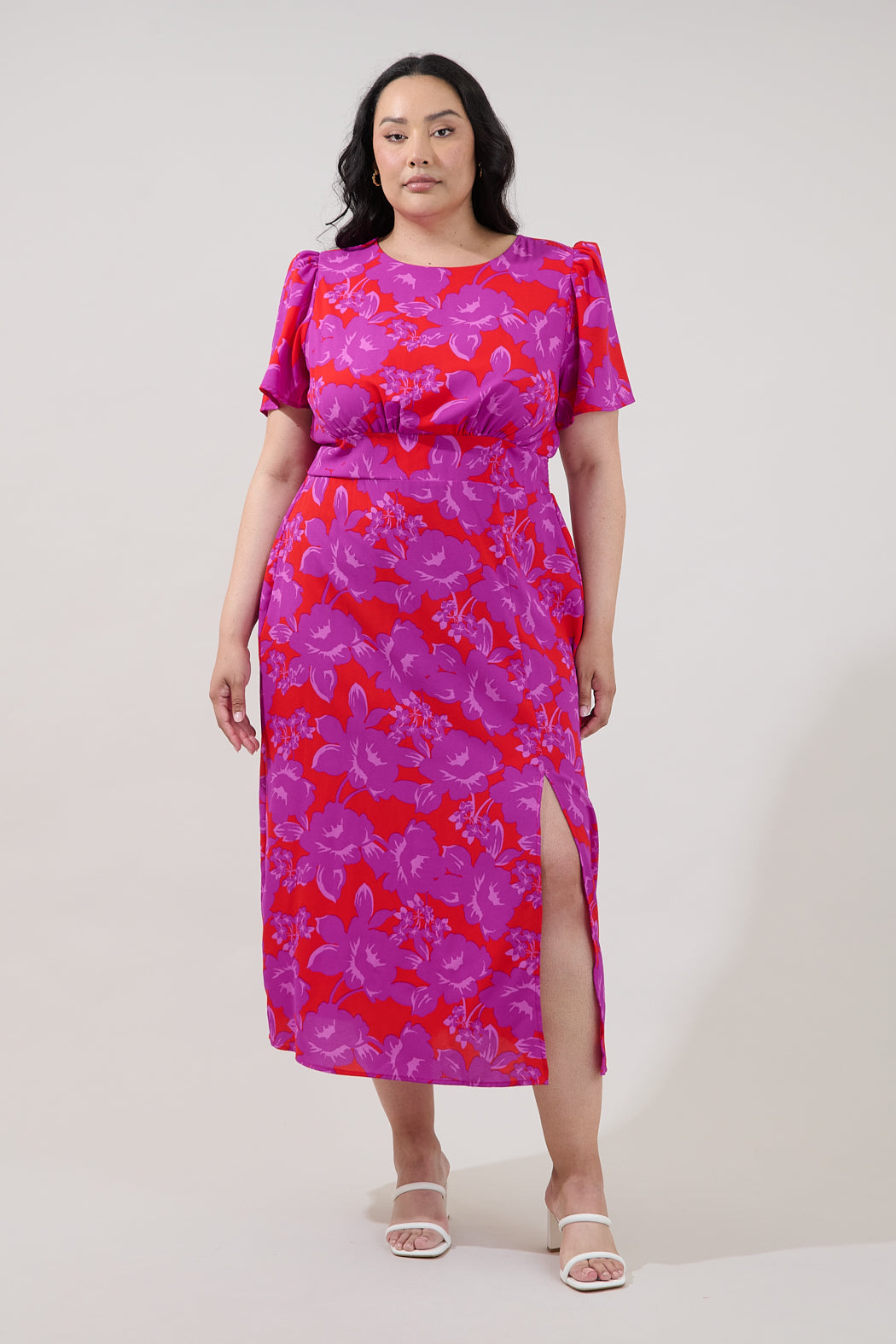 Bloom Midi Dress Sandrie Floral Curve