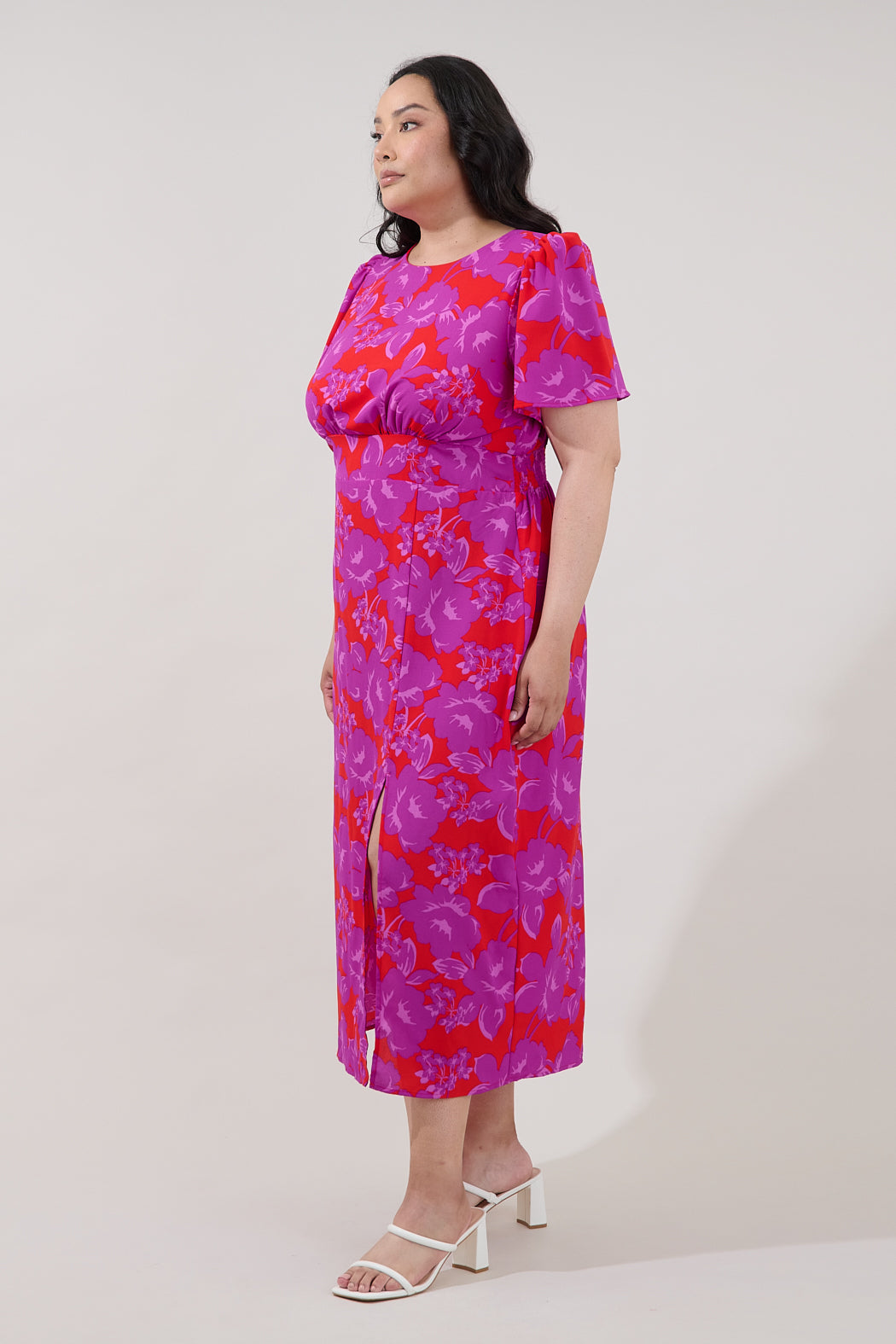Bloom Midi Dress Sandrie Floral Curve