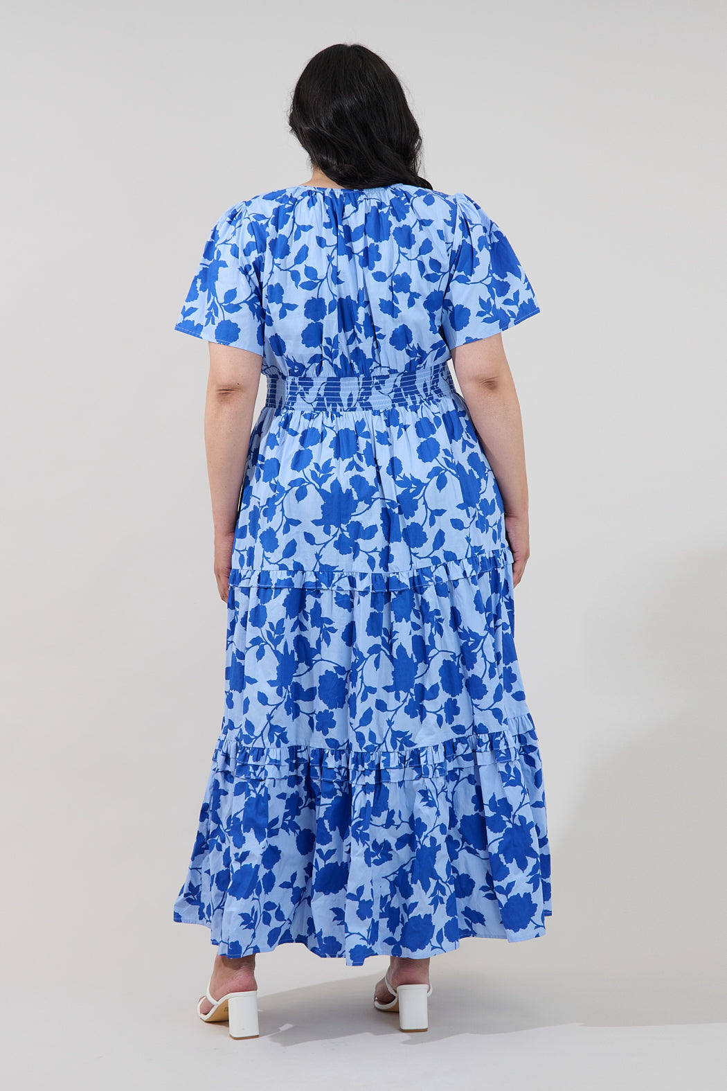 Palmer Poplin Tiered Maxi Dress Palmas Curve