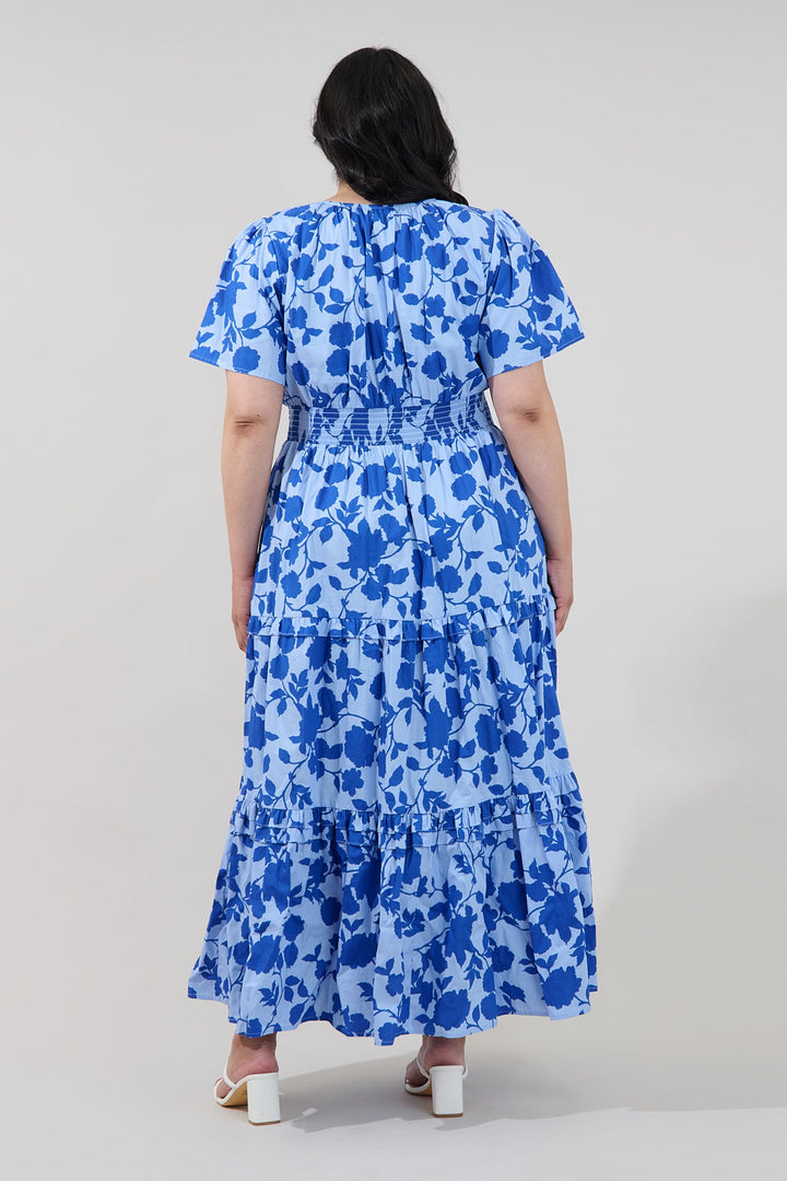 Palmer Poplin Tiered Maxi Dress Palmas Curve