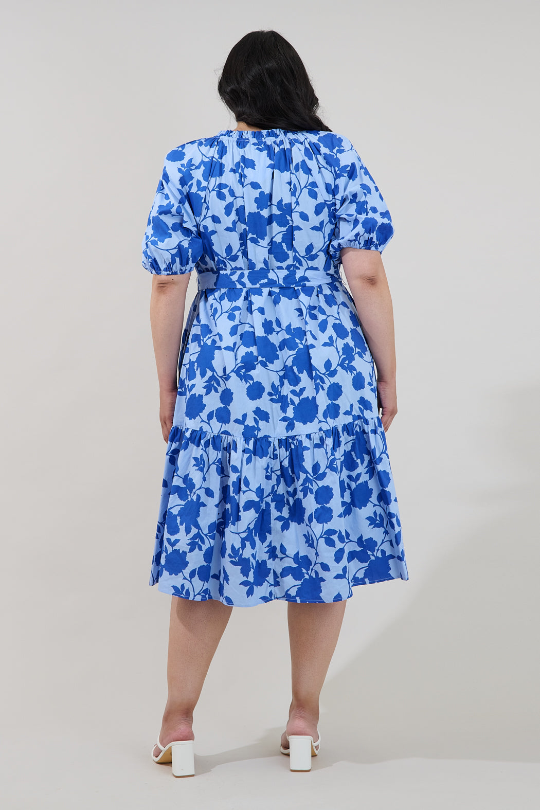 Wynette Tiered Midi Dress Palmas Curve