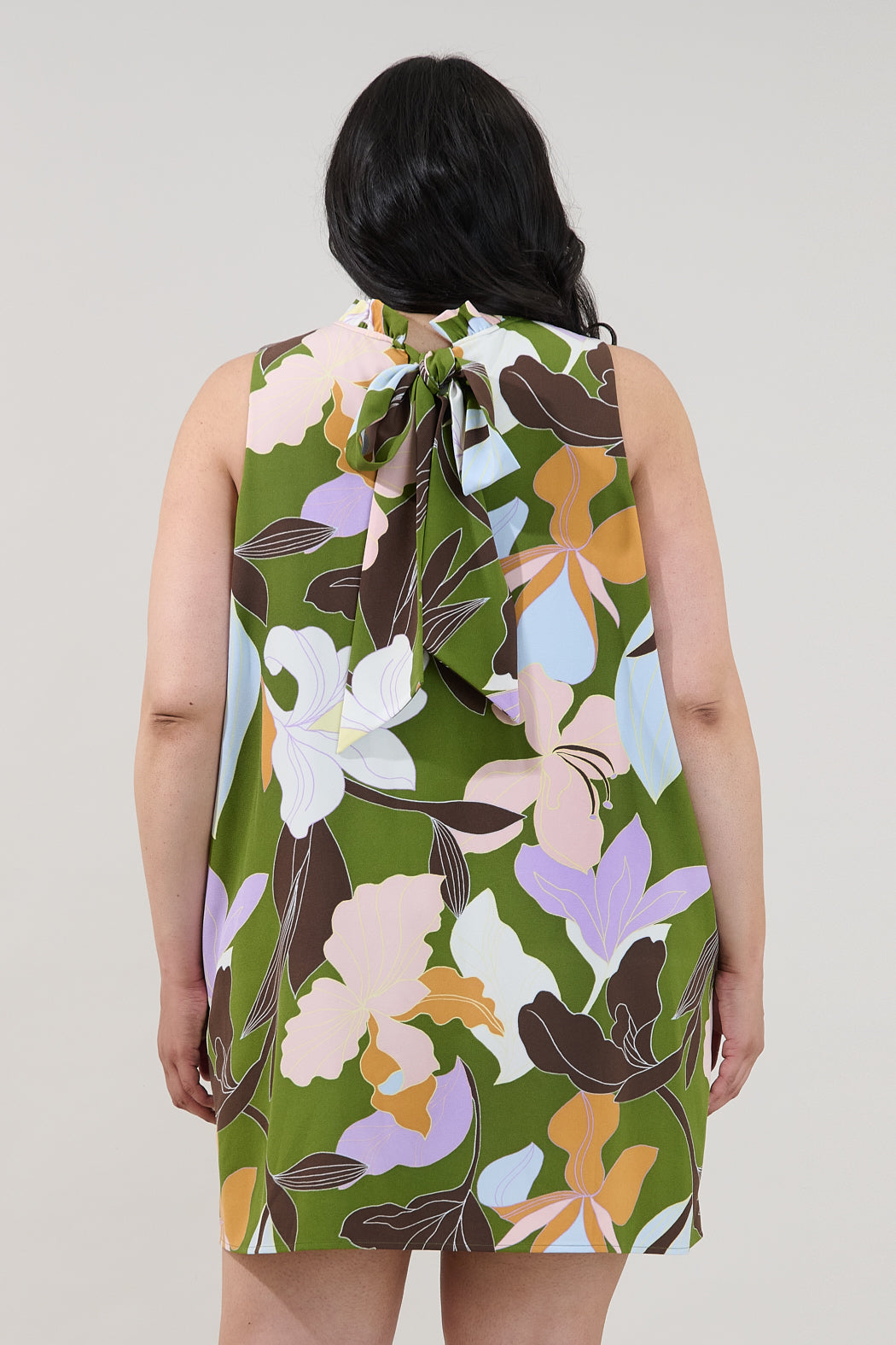 Benson Trapeze Mini Dress Passion Floral Curve