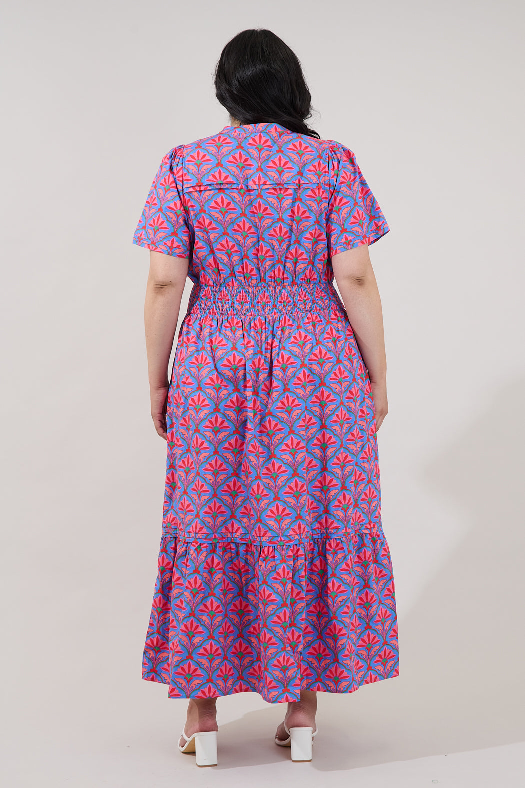 Belraj Poplin Maxi Dress Floral Curve