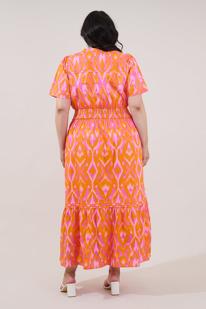Belraj Poplin Maxi Dress Ikat Curve