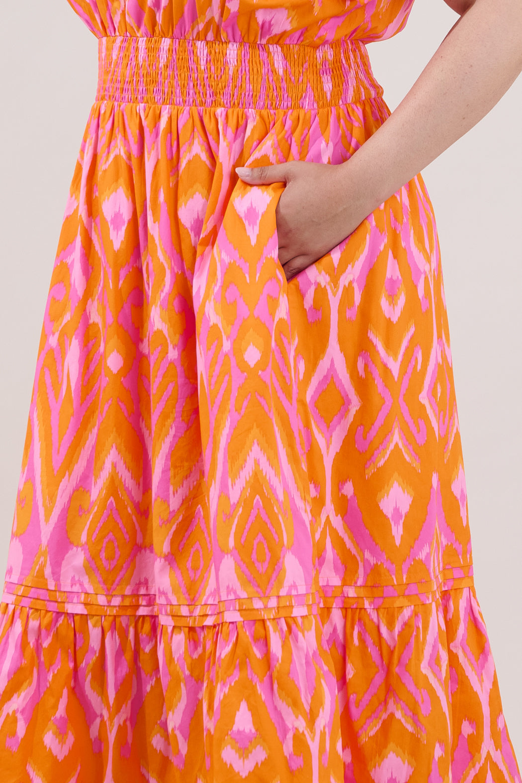 Belraj Poplin Maxi Dress Ikat Curve