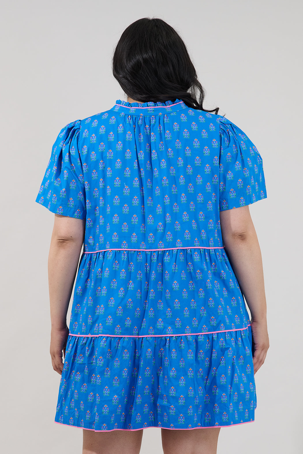 Candace Tiered Mini Dress Raidy Floral Curve