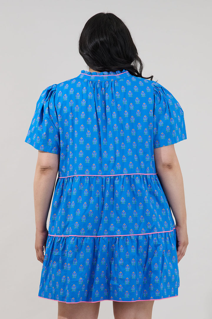 Candace Tiered Mini Dress Raidy Floral Curve