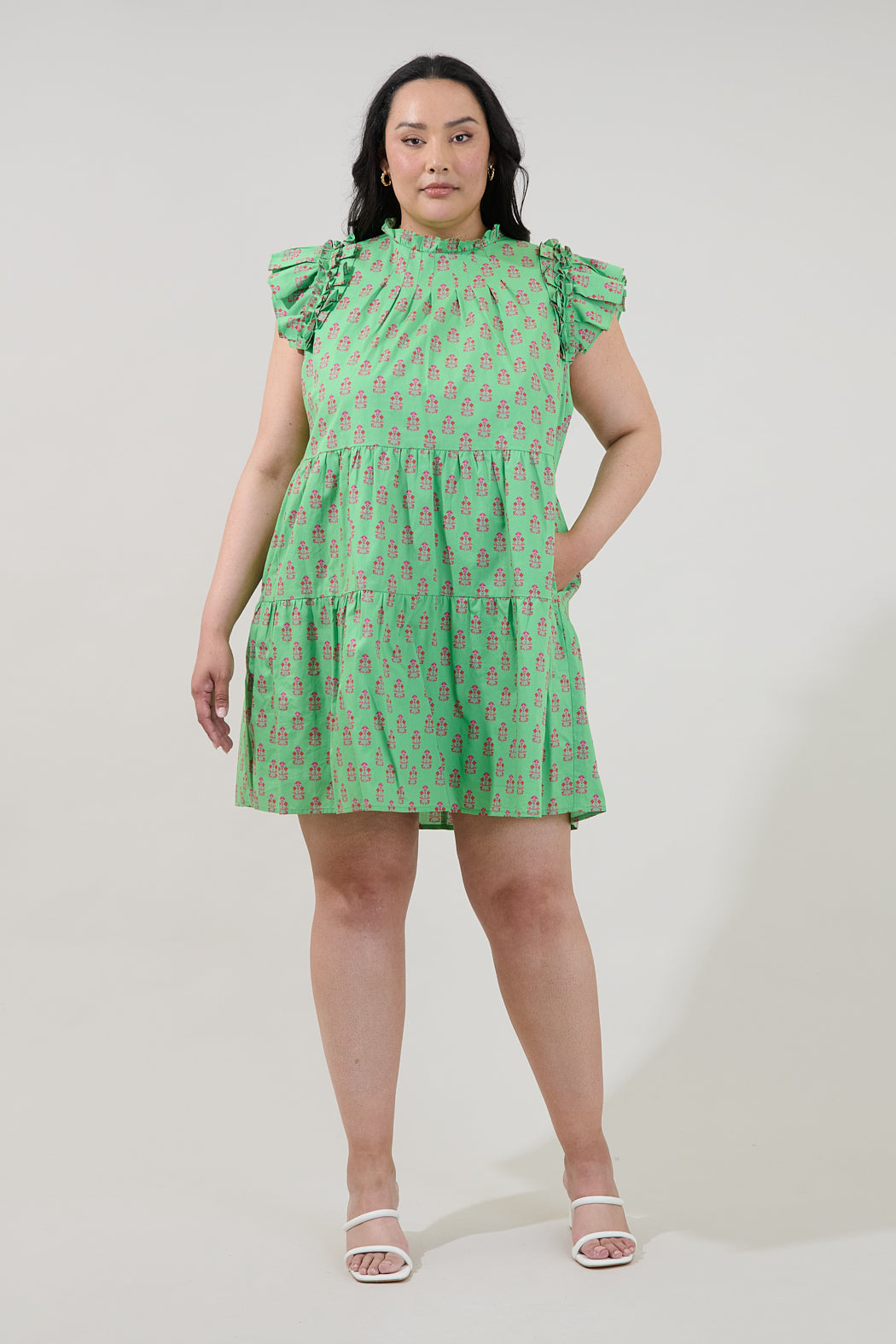 Lauren Shift Mini Dress Raidy Floral Curve