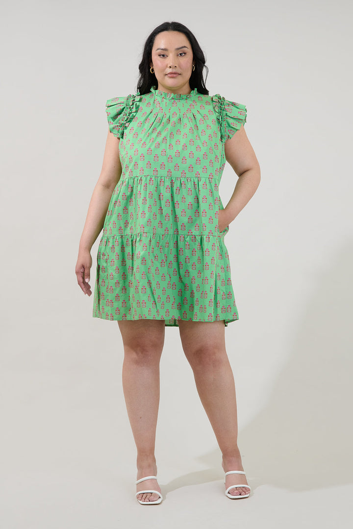 Lauren Shift Mini Dress Raidy Floral Curve