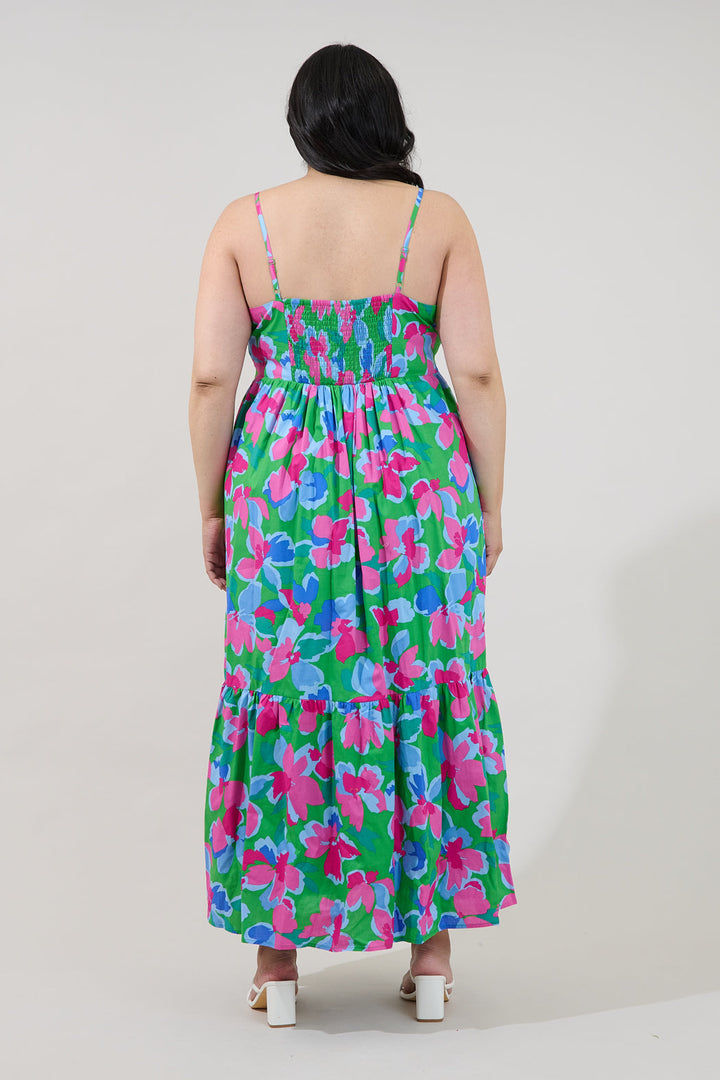Cabana Flowy Maxi Dress Floral Curve
