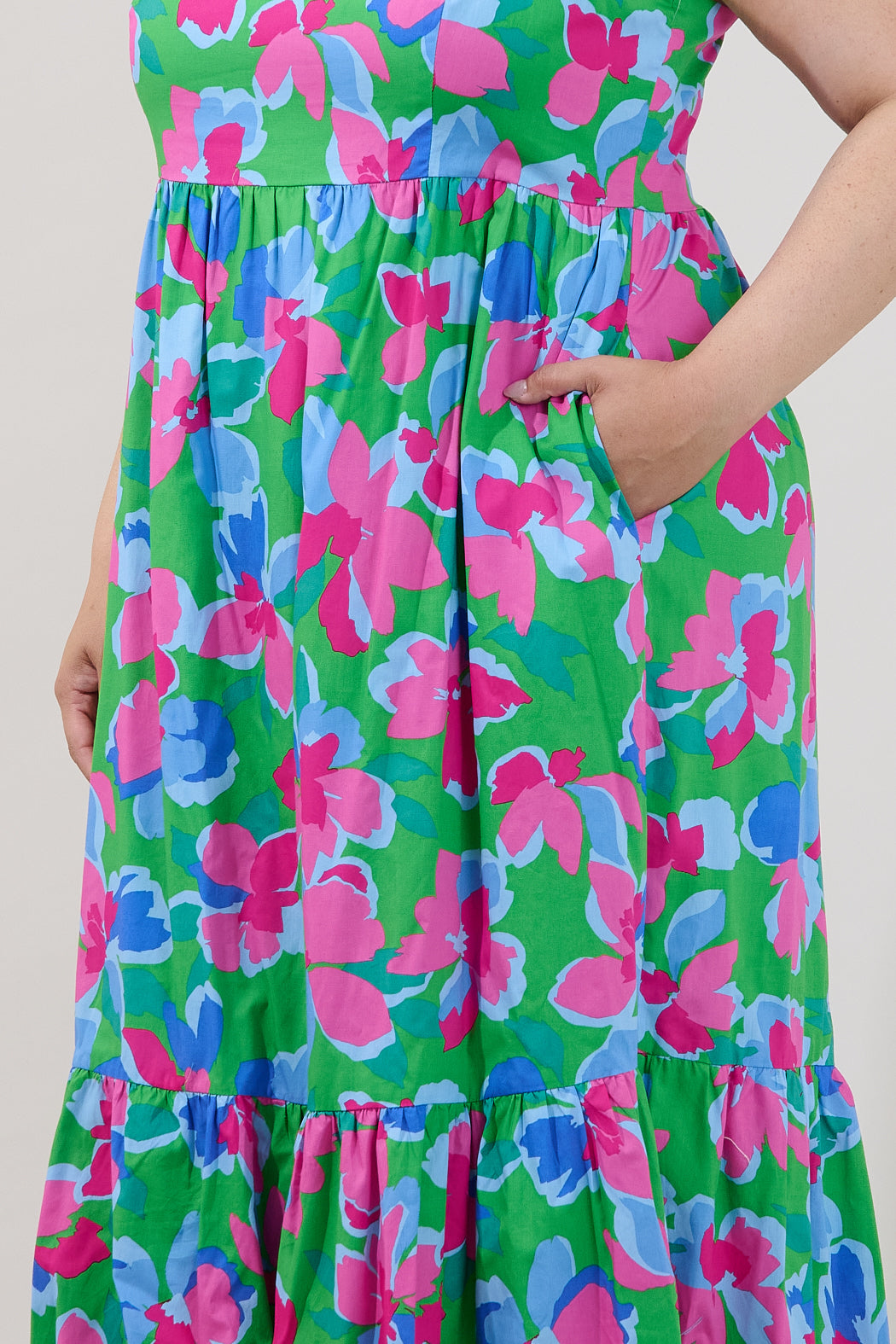 Cabana Flowy Maxi Dress Floral Curve