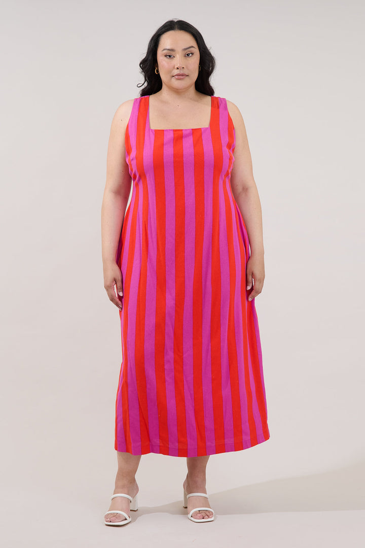 Troy Maxi Dress Stripe Curve