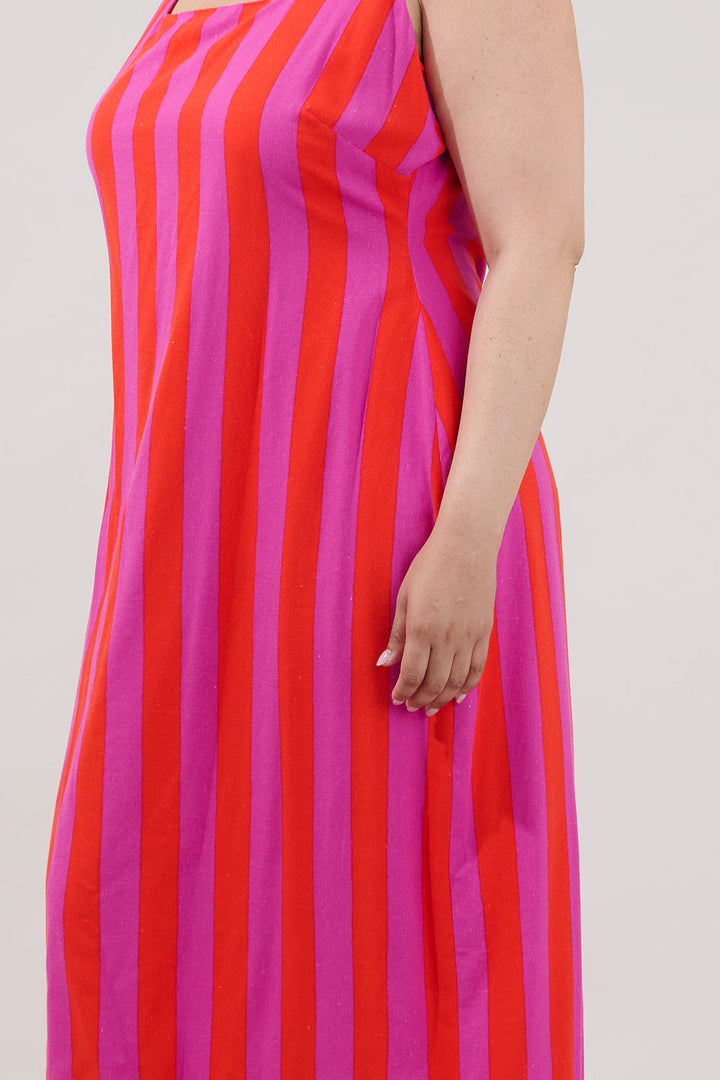 Troy Maxi Dress Stripe Curve