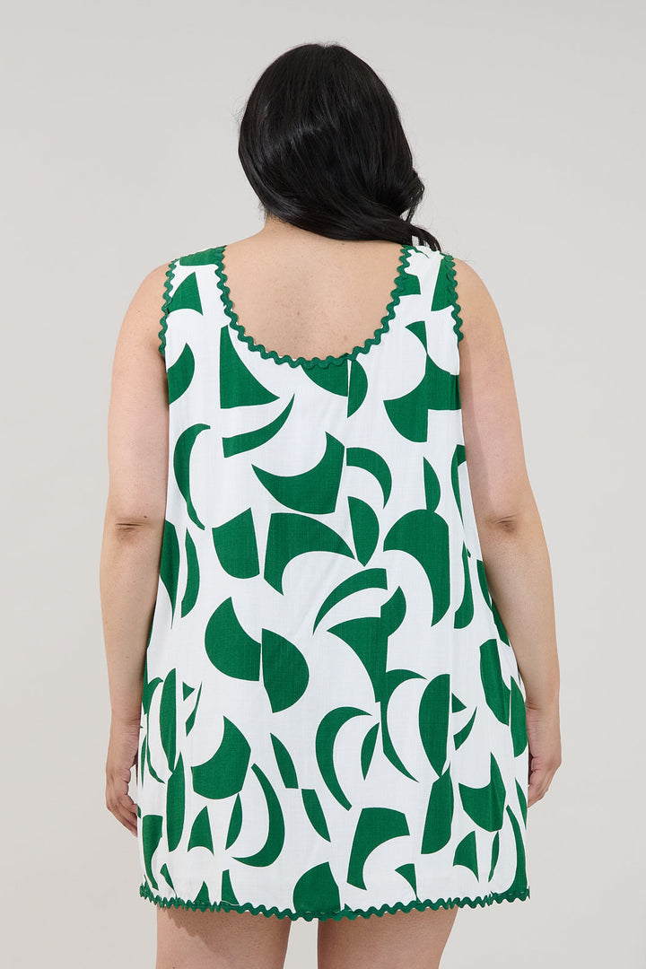 Auriel Shift Mini Dress Abstract Curve