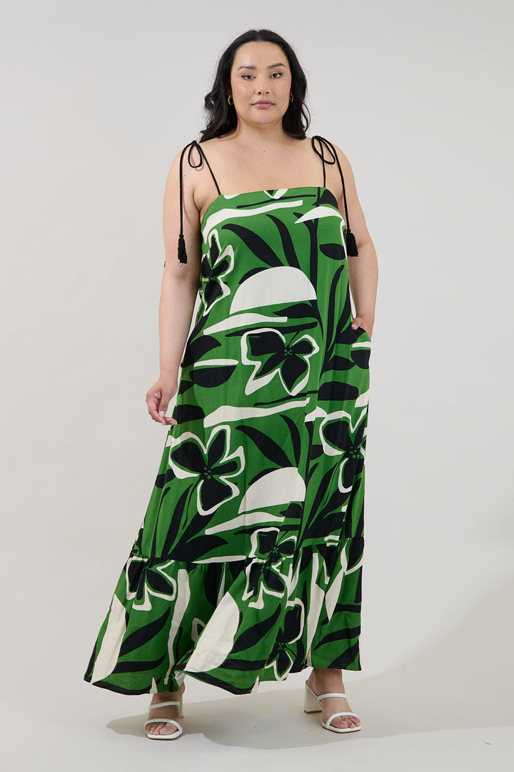 Veth Shift Maxi Dress Rainforest Curve