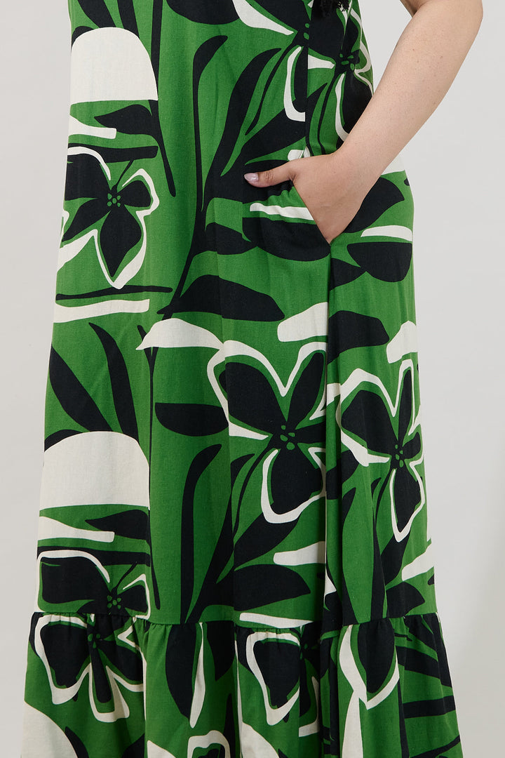 Veth Shift Maxi Dress Rainforest Curve