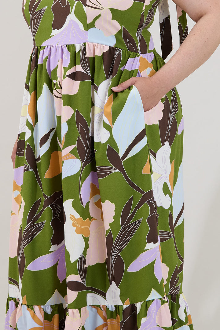 Silda Smocked Maxi Dress Passion Floral Curve