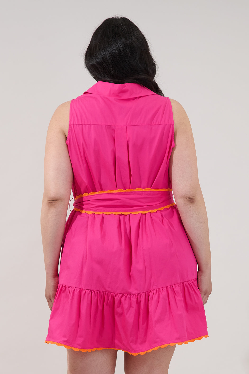 Mariselle Sleeveless Tiered Mini Dress Curve