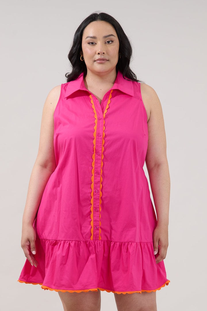 Mariselle Sleeveless Tiered Mini Dress Curve