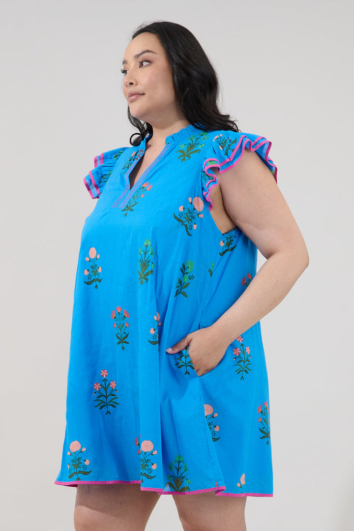 Merina Shift Mini Dress Genora Floral Curve