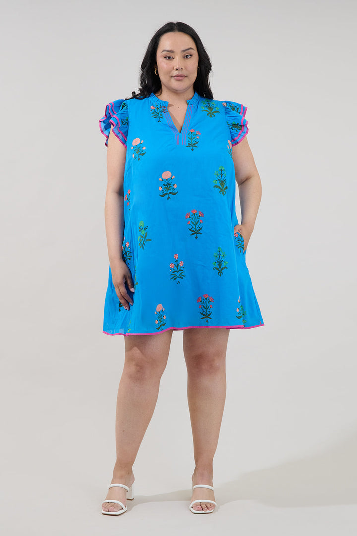 Merina Shift Mini Dress Genora Floral Curve