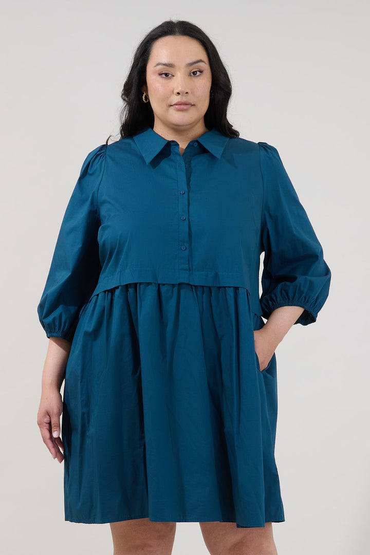 Jurane Long Sleeve Mini Dress Curve