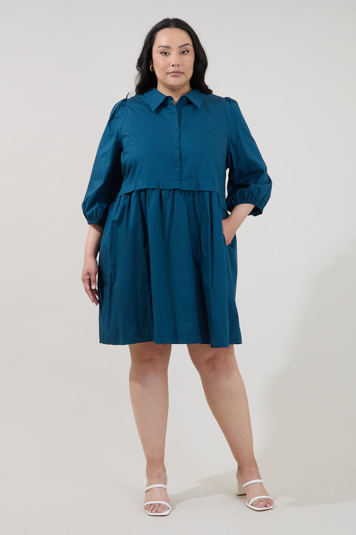 Jurane Long Sleeve Mini Dress Curve