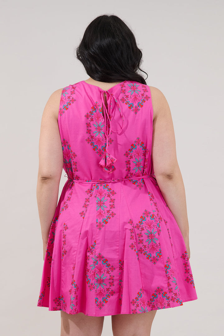 Merily Godet Mini Dress Casria Floral Curve