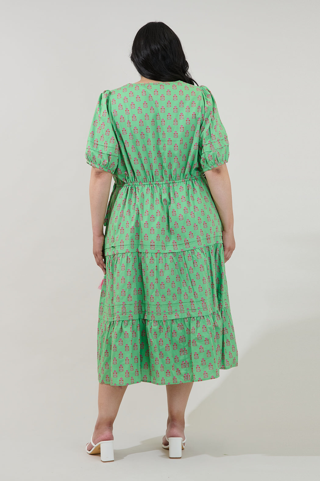 Darley Tiered Midi Dress Raidy Floral Curve