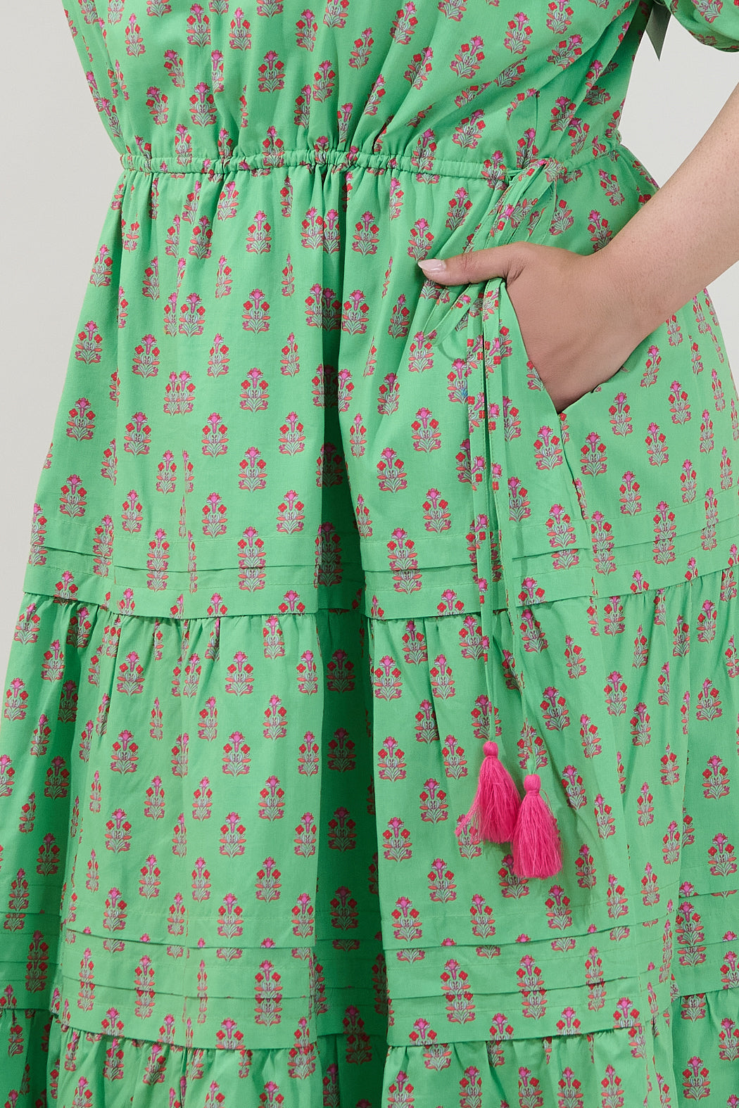 Darley Tiered Midi Dress Raidy Floral Curve