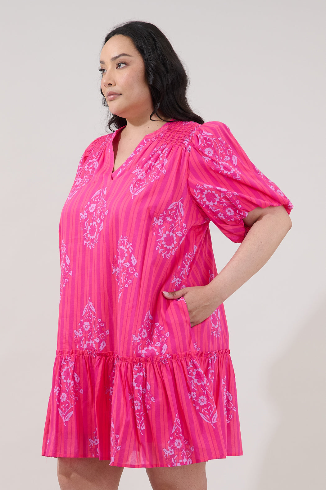 Berke Shift Mini Dress Freesia Curve