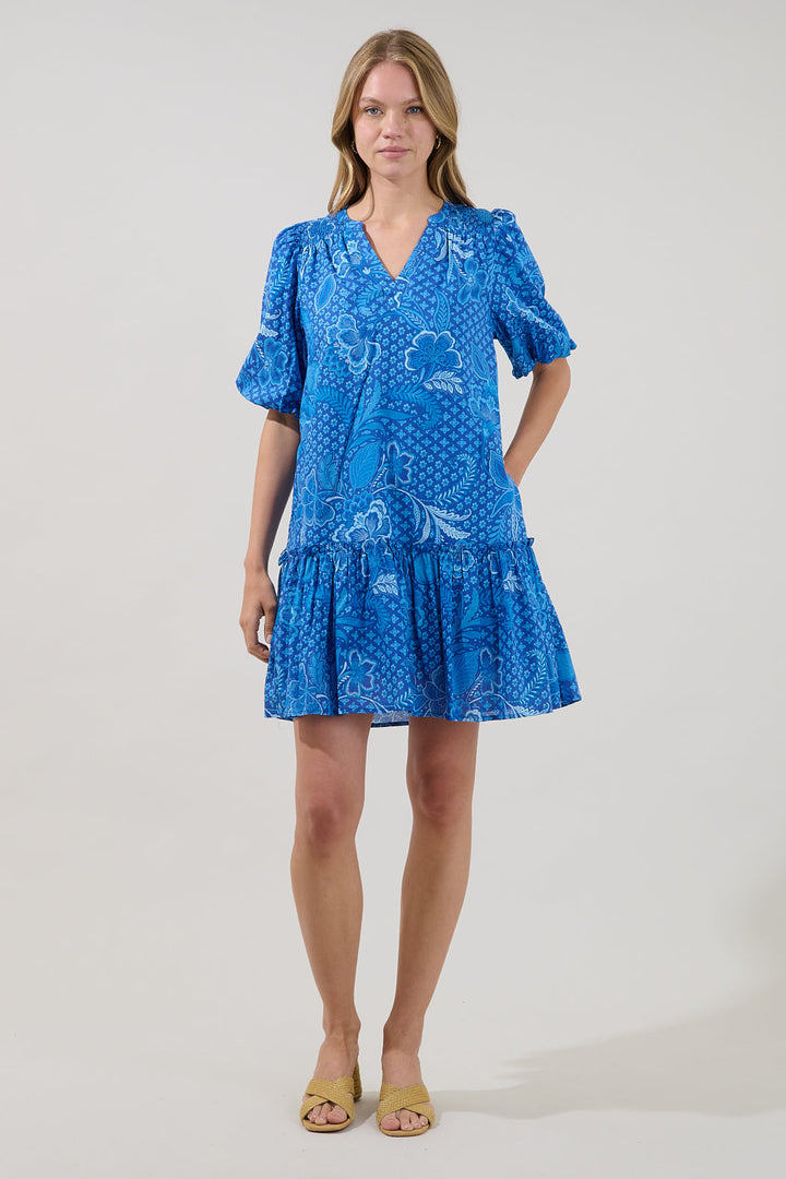 Berke Shift Mini Dress Moonlit