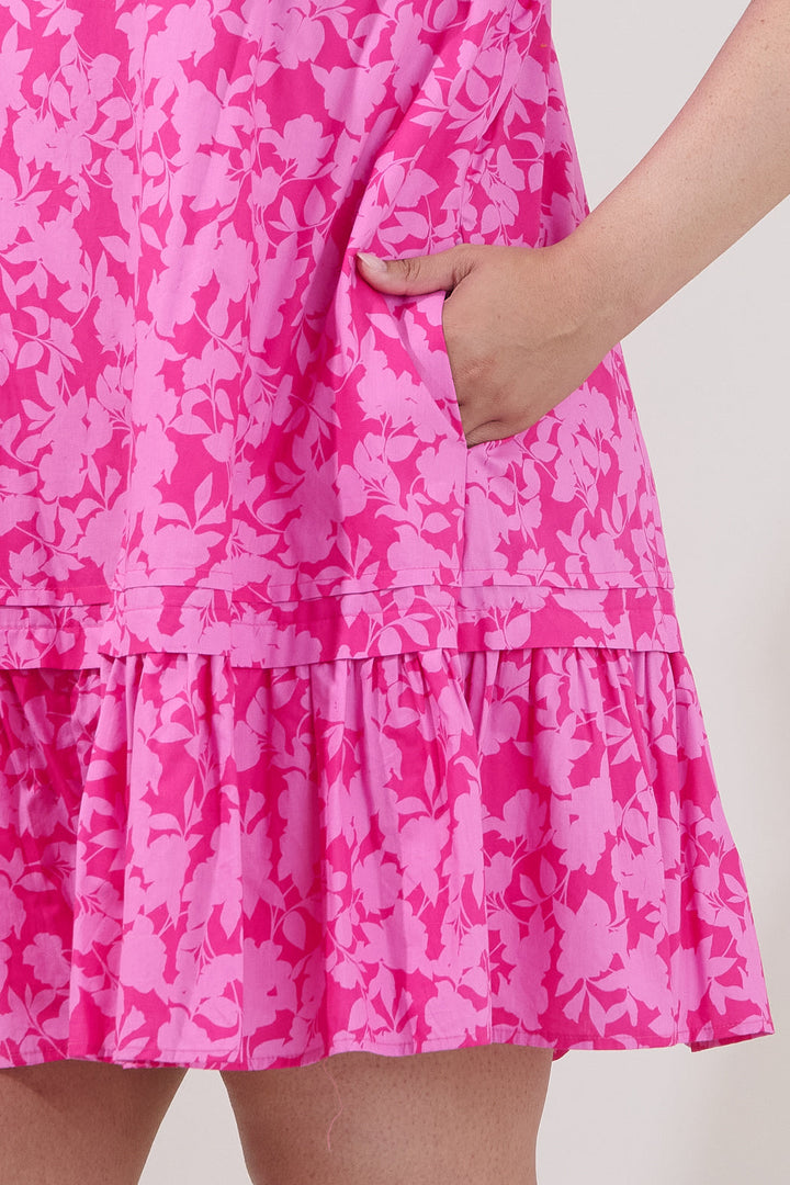 Reani Shift Mini Dress Petunia Curve