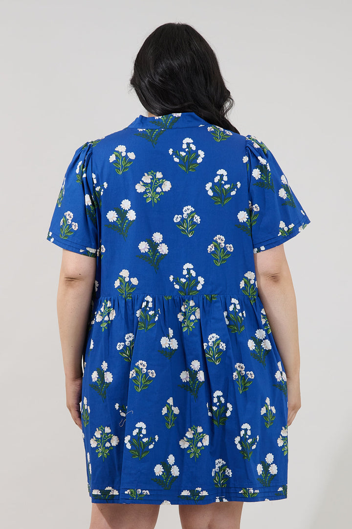 Requis Shift Mini Dress Floral Curve
