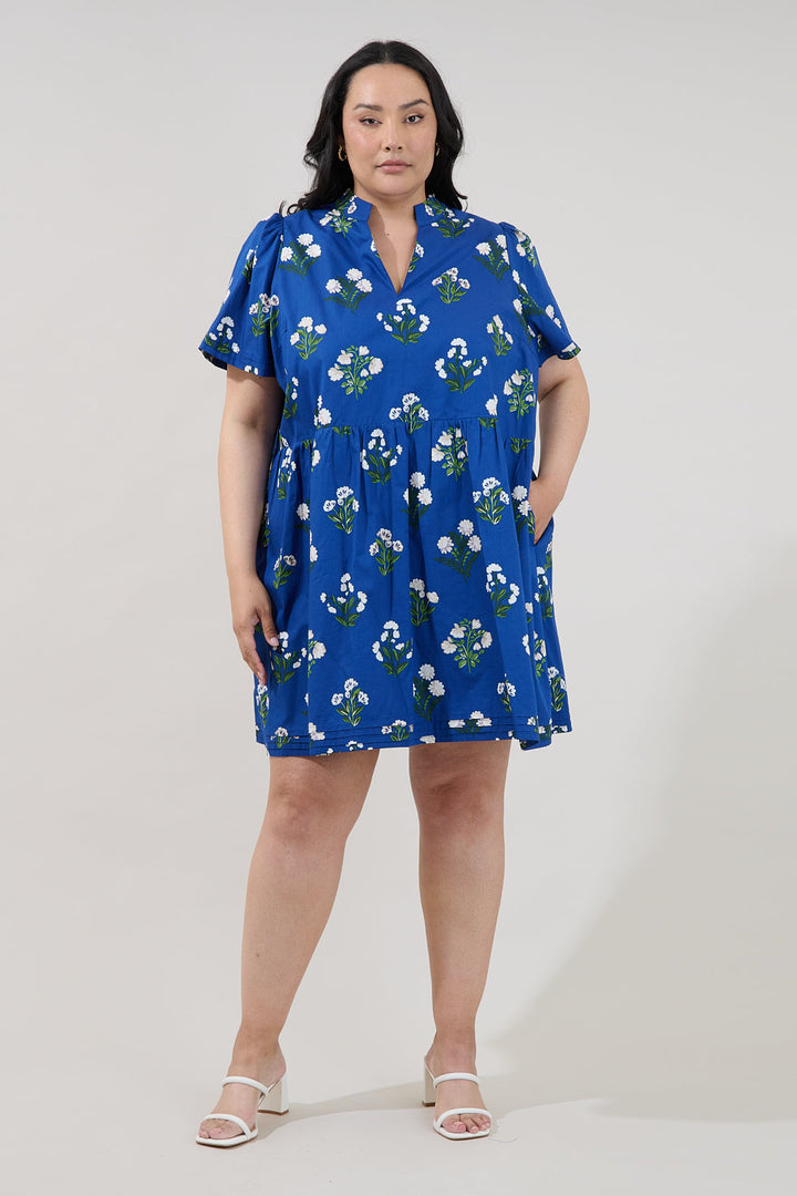 Requis Shift Mini Dress Floral Curve