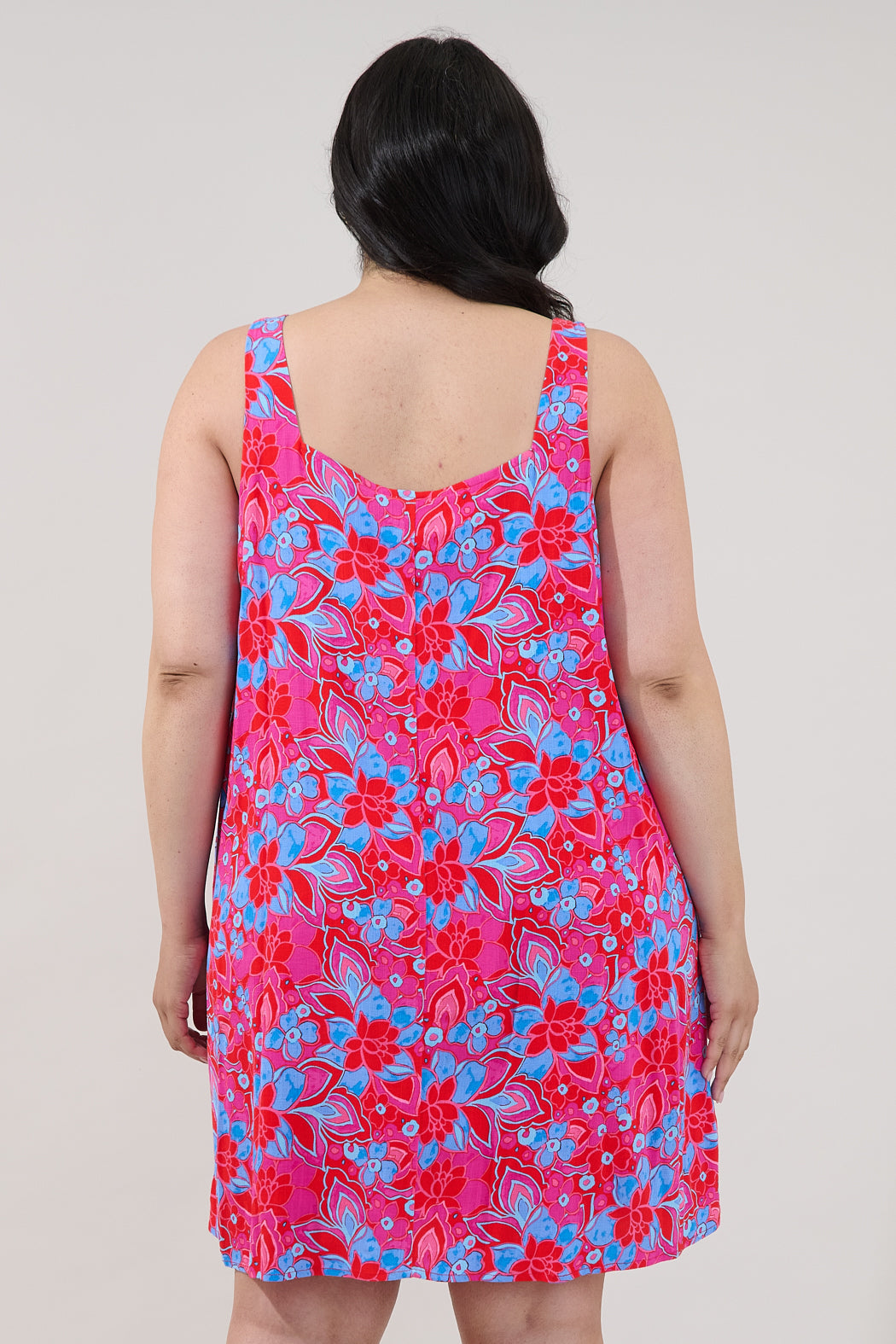Melice Shift Mini Dress Floral Curve