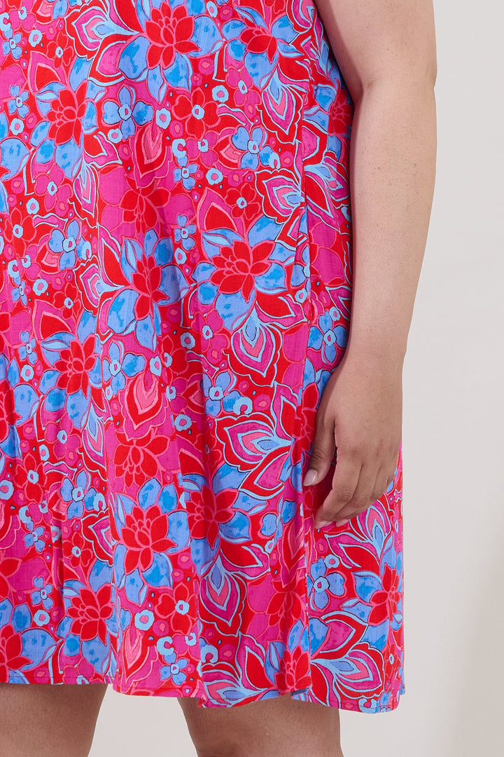 Melice Shift Mini Dress Floral Curve
