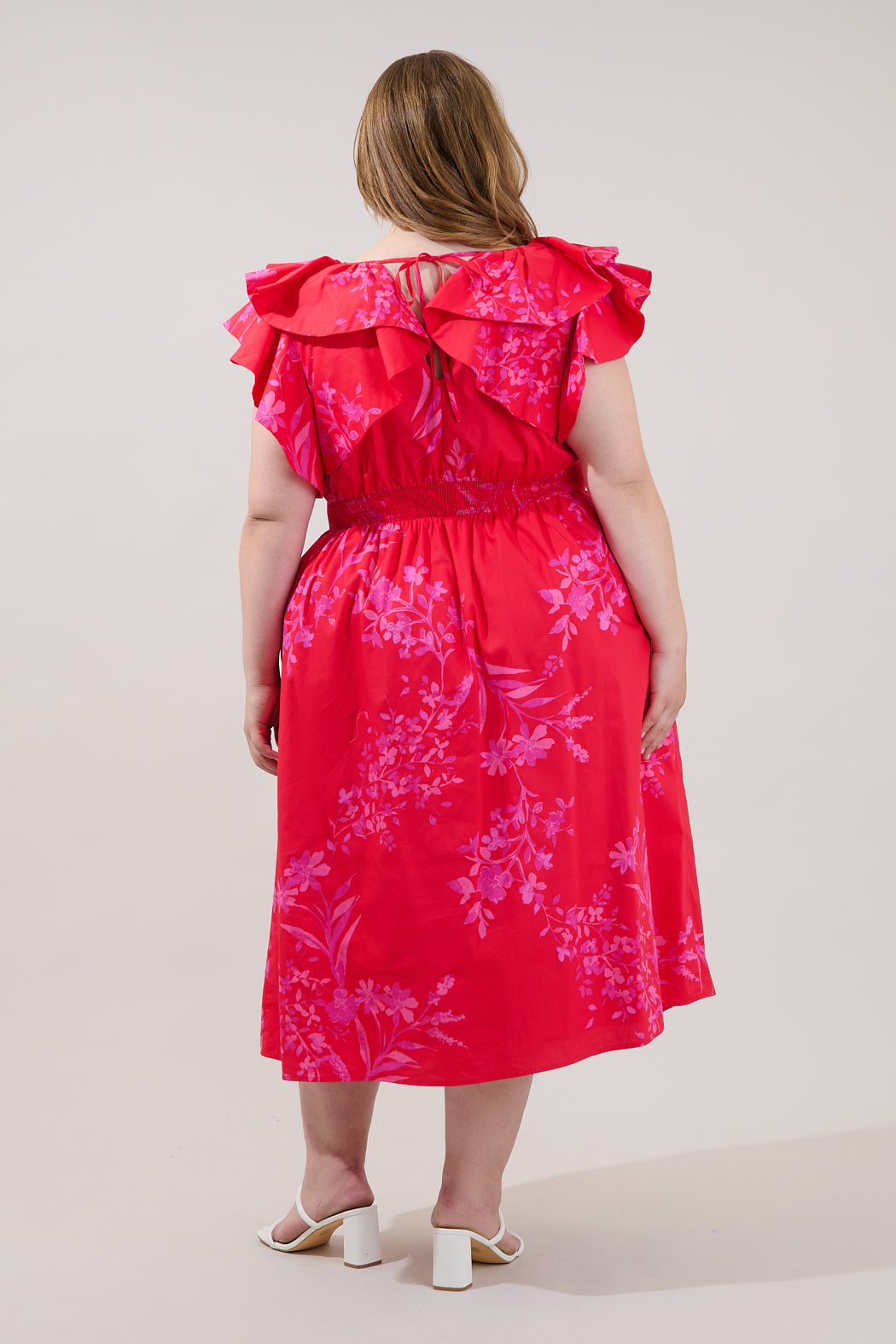 Santana Tie Back Midi Dress Primrose Curve