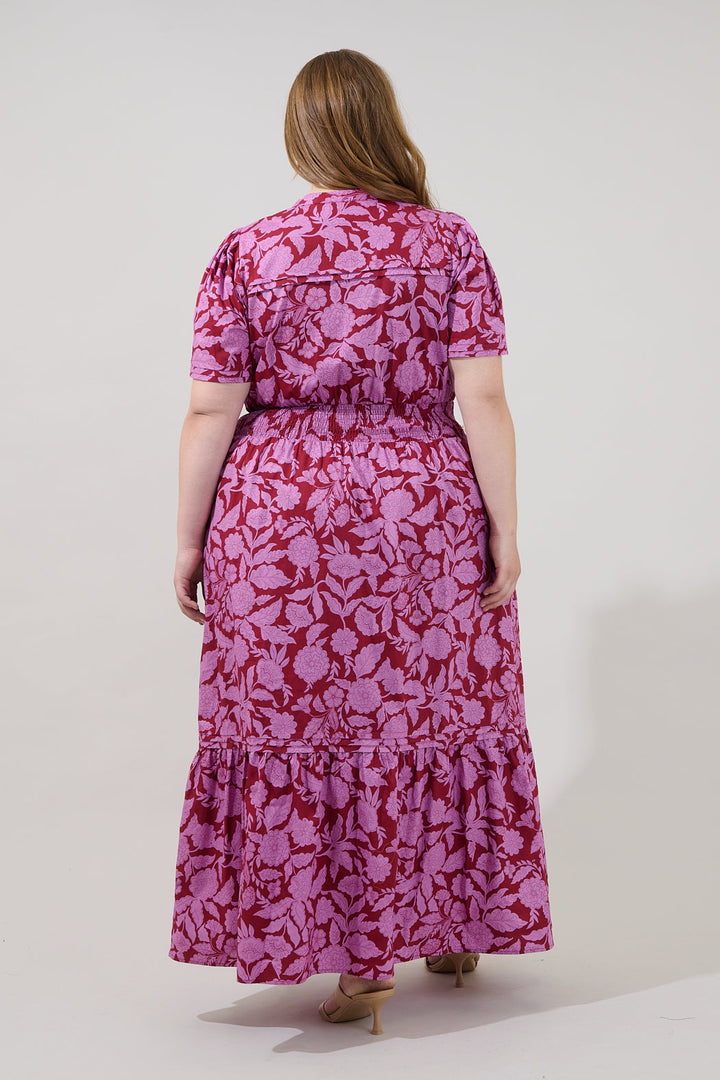 Belraj Poplin Maxi Dress Yunice Floral Curve