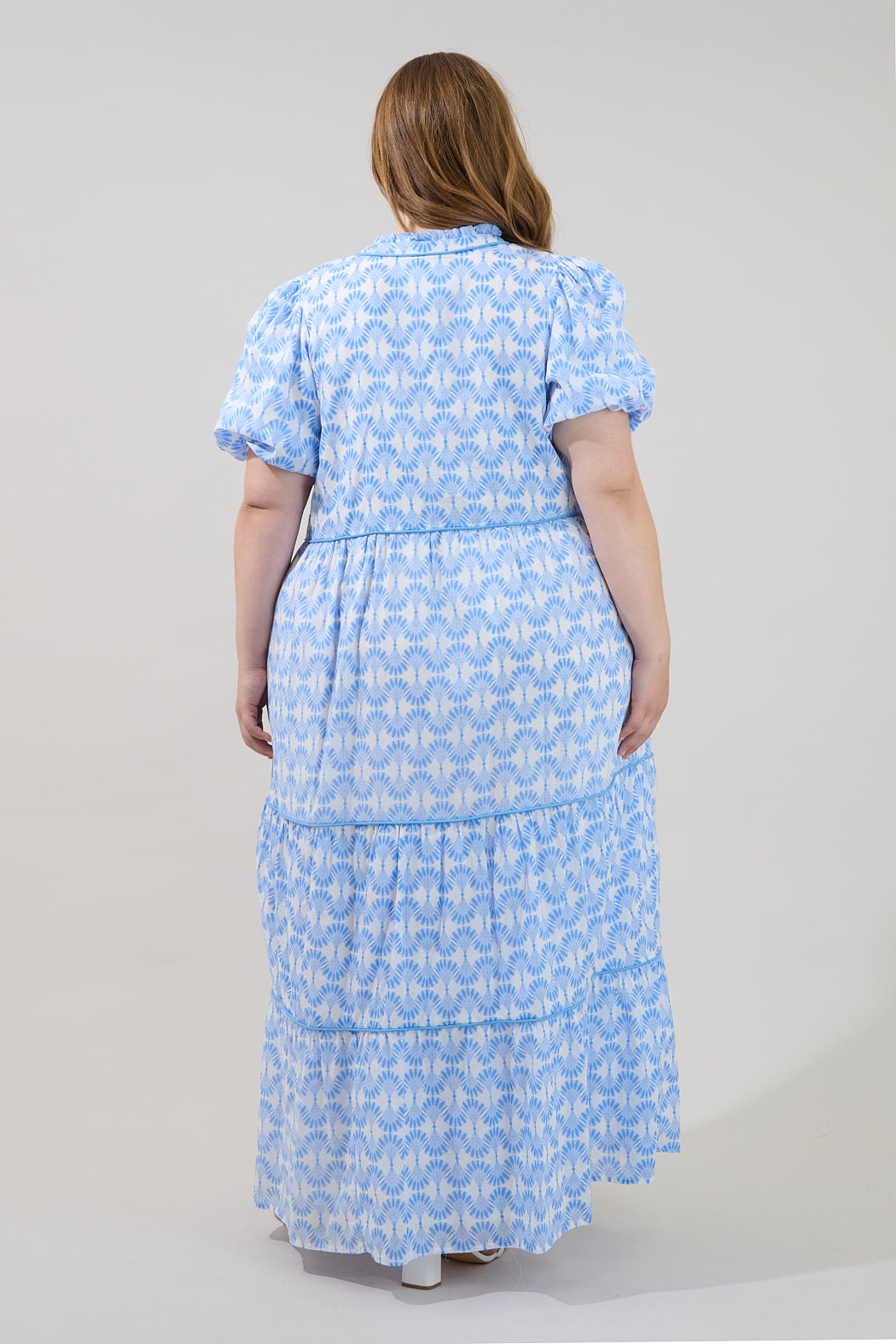 Renley Tiered Maxi Dress Mosaic Curve