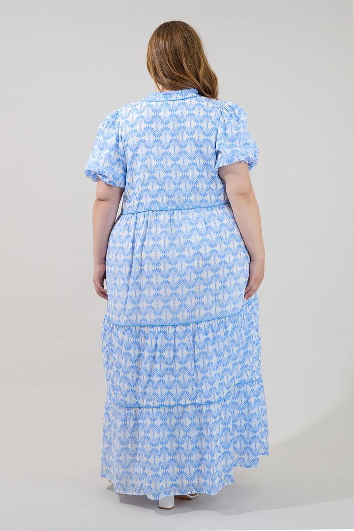 Renley Tiered Maxi Dress Mosaic Curve