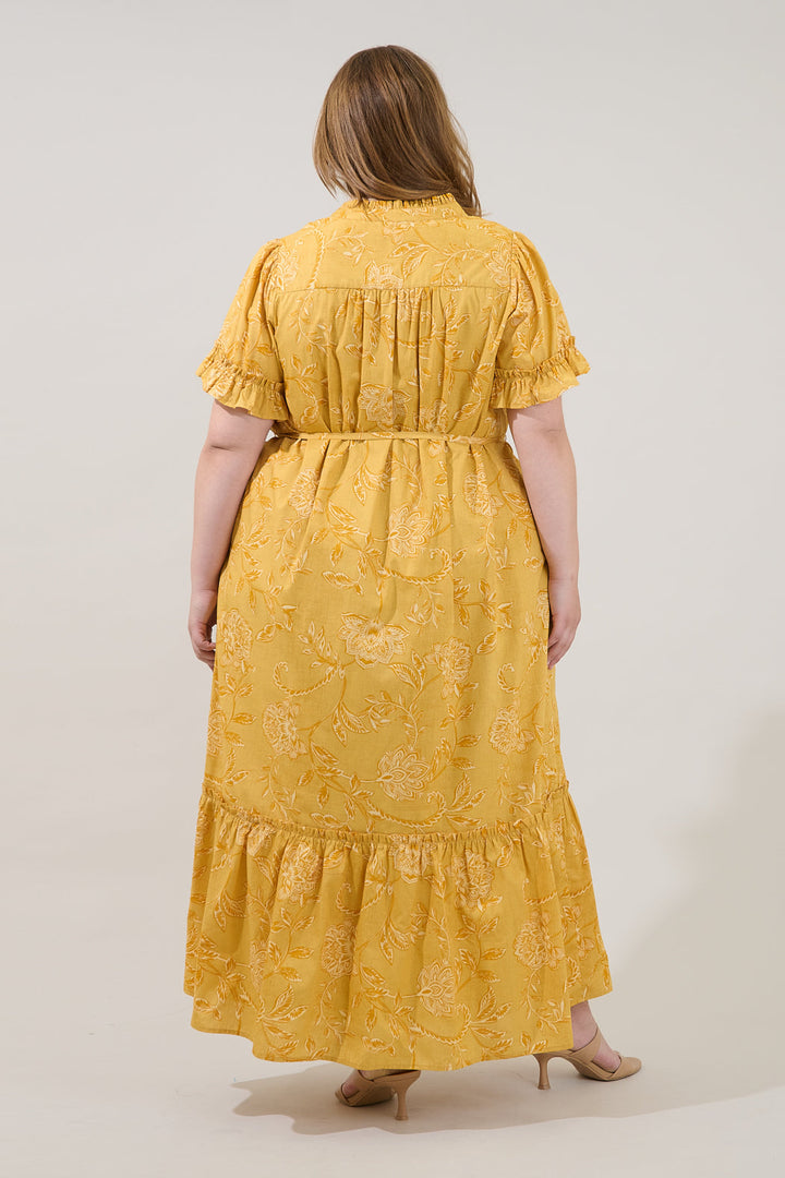 Alna Button Up Midi Dress Narobi Floral Curve