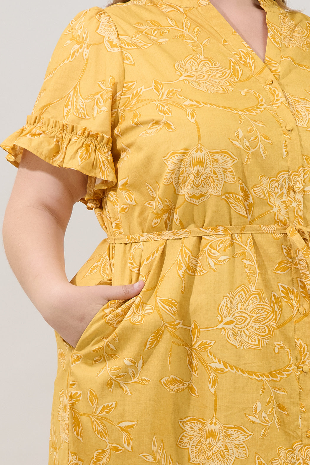 Alna Button Up Midi Dress Narobi Floral Curve