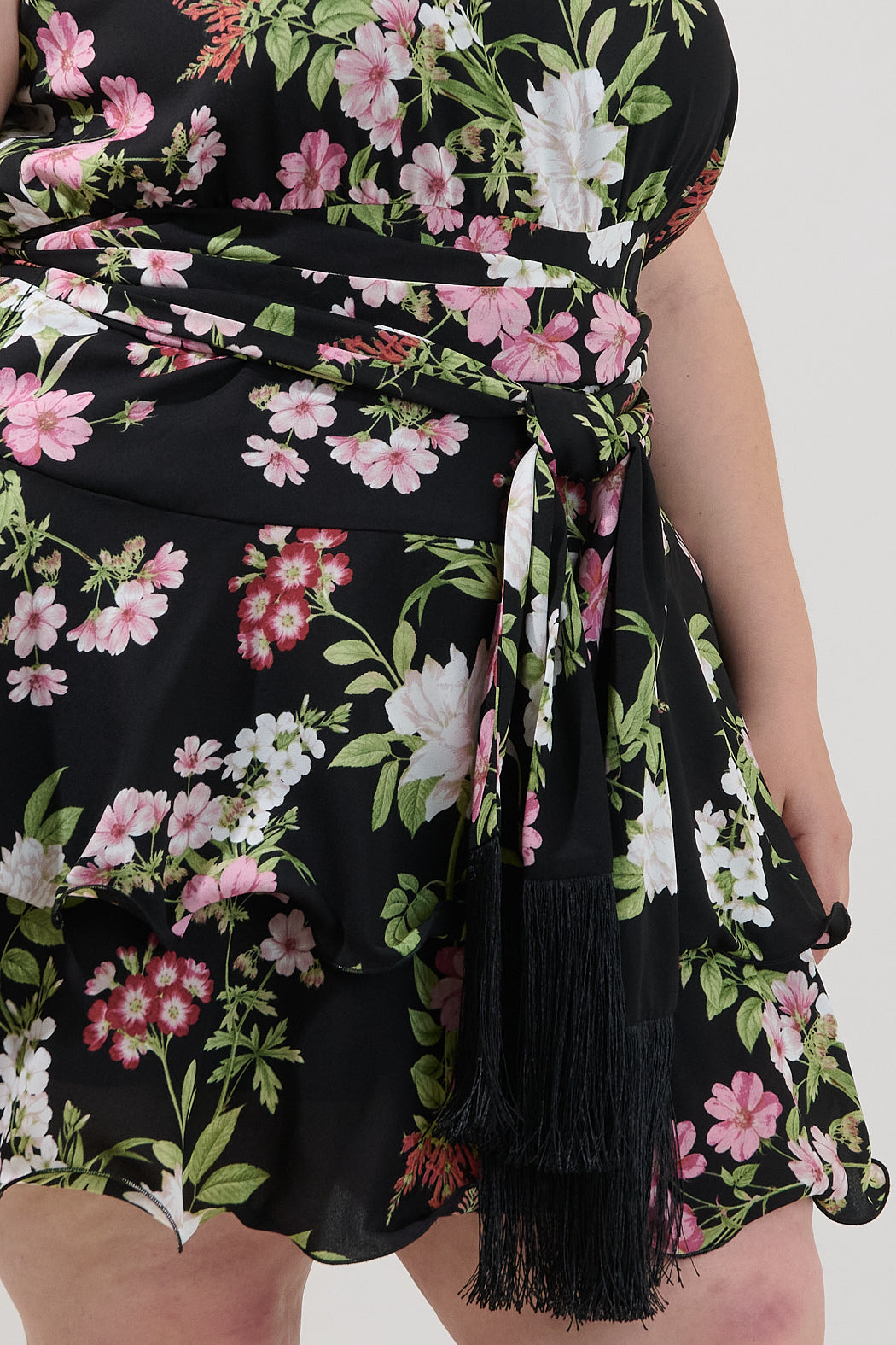 Mariena Ruffle Mini Dress Hollyhock Curve