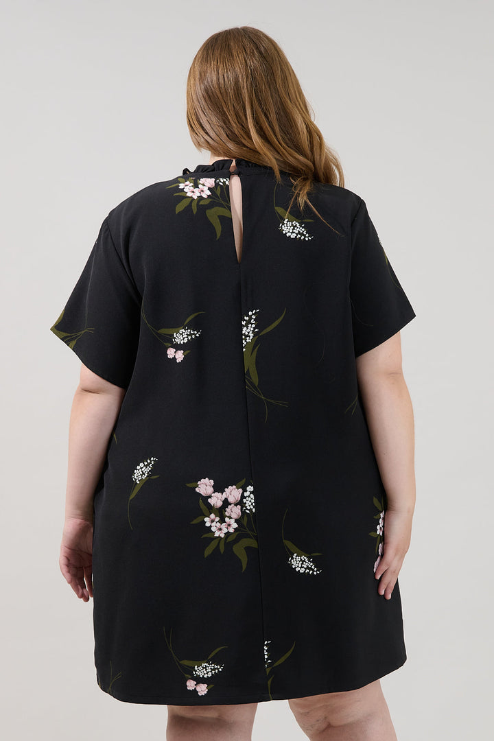 Rickie Shift Mini Dress Floral Curve