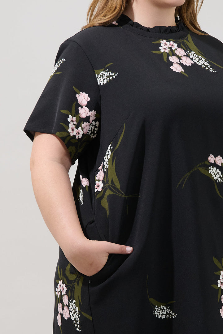 Rickie Shift Mini Dress Floral Curve