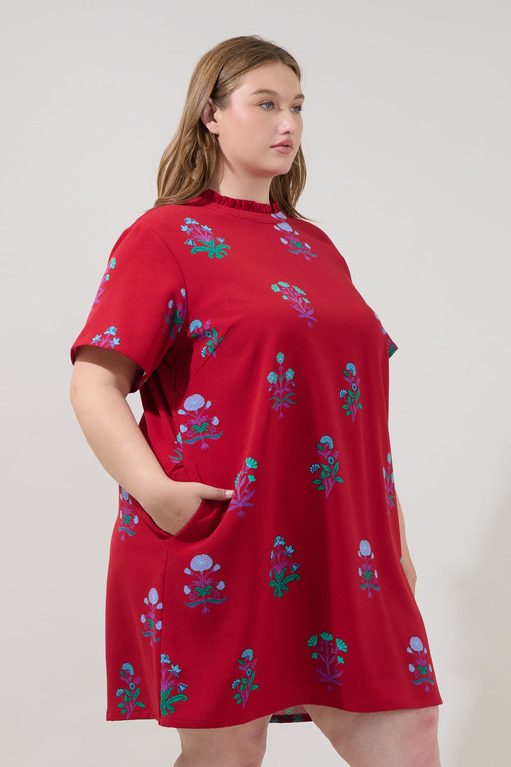 Rickie Shift Mini Dress Genora Floral Curve