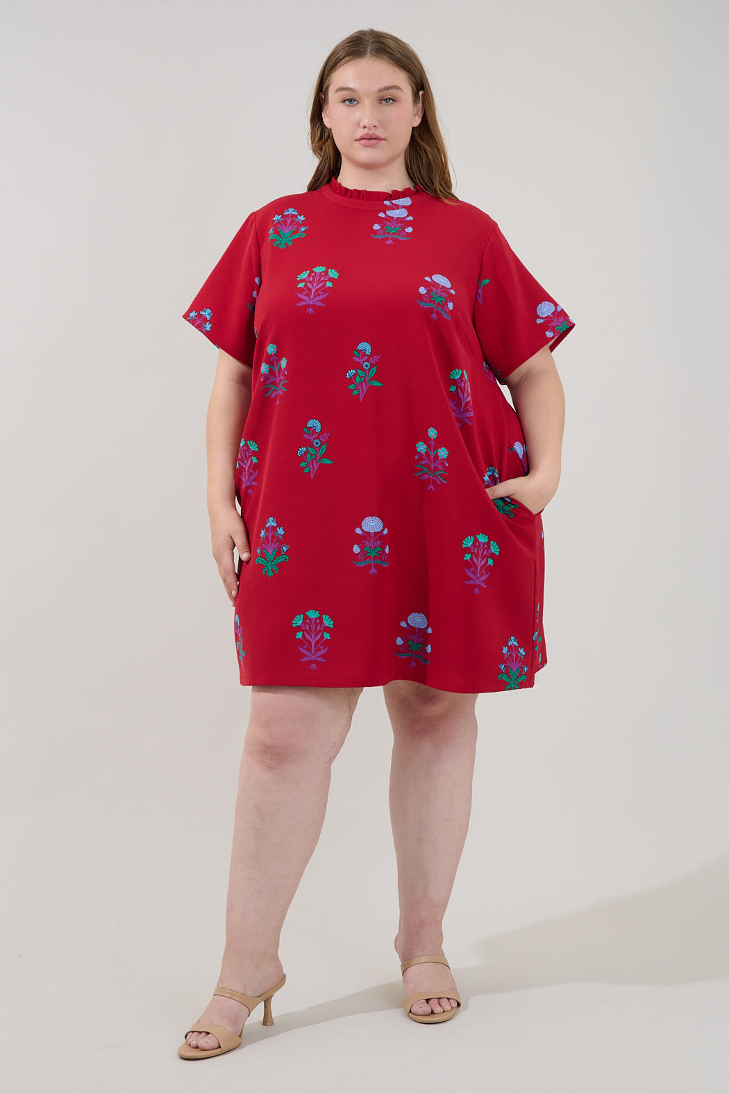 Rickie Shift Mini Dress Genora Floral Curve