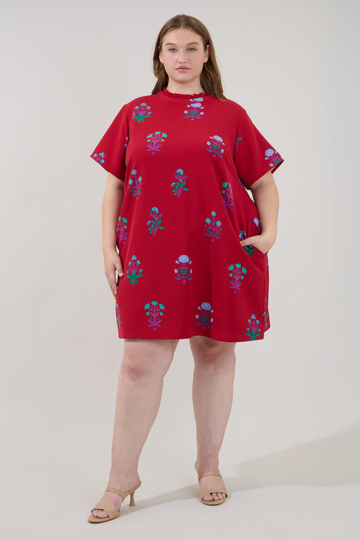 Rickie Shift Mini Dress Genora Floral Curve
