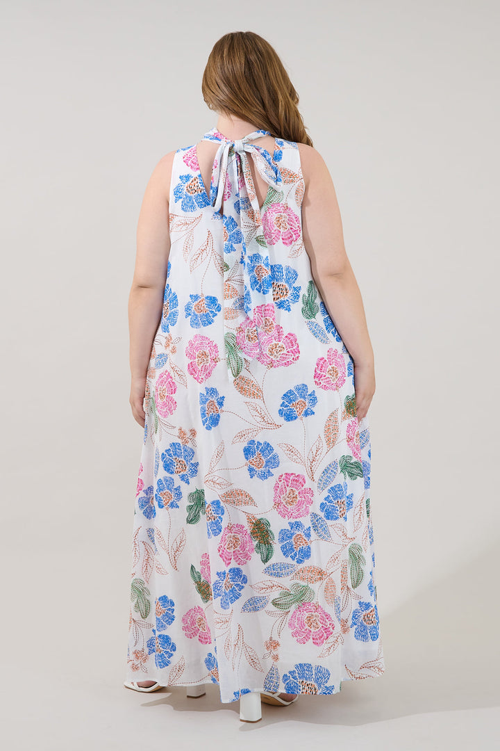 Akiya Mockneck Maxi Dress Wild Poppy Curve